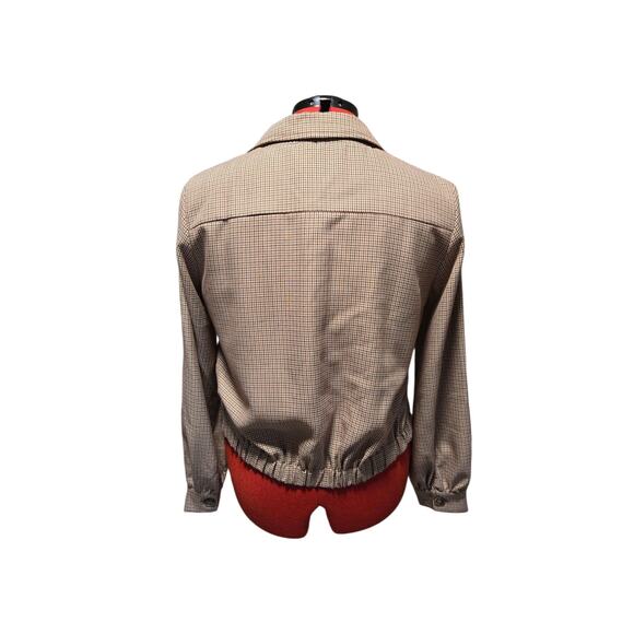 Hem & Thread houndstooth brown and tan jacket, size large - Picture 2 of 4